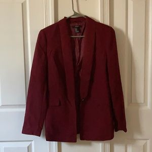 Burgundy Blazer from Forever 21